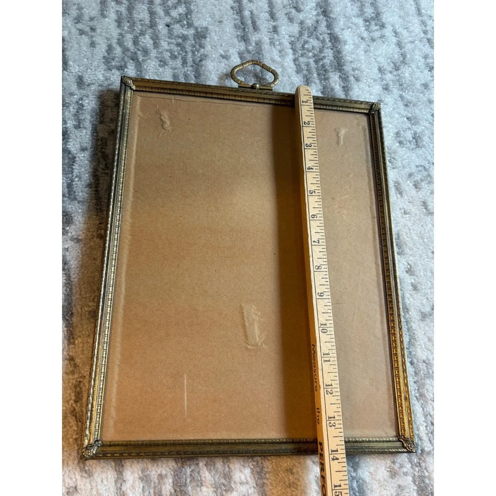Vintage Ornate Brass Picture Frame Gold Filigree 10x13 Tabletop* Wall Mount